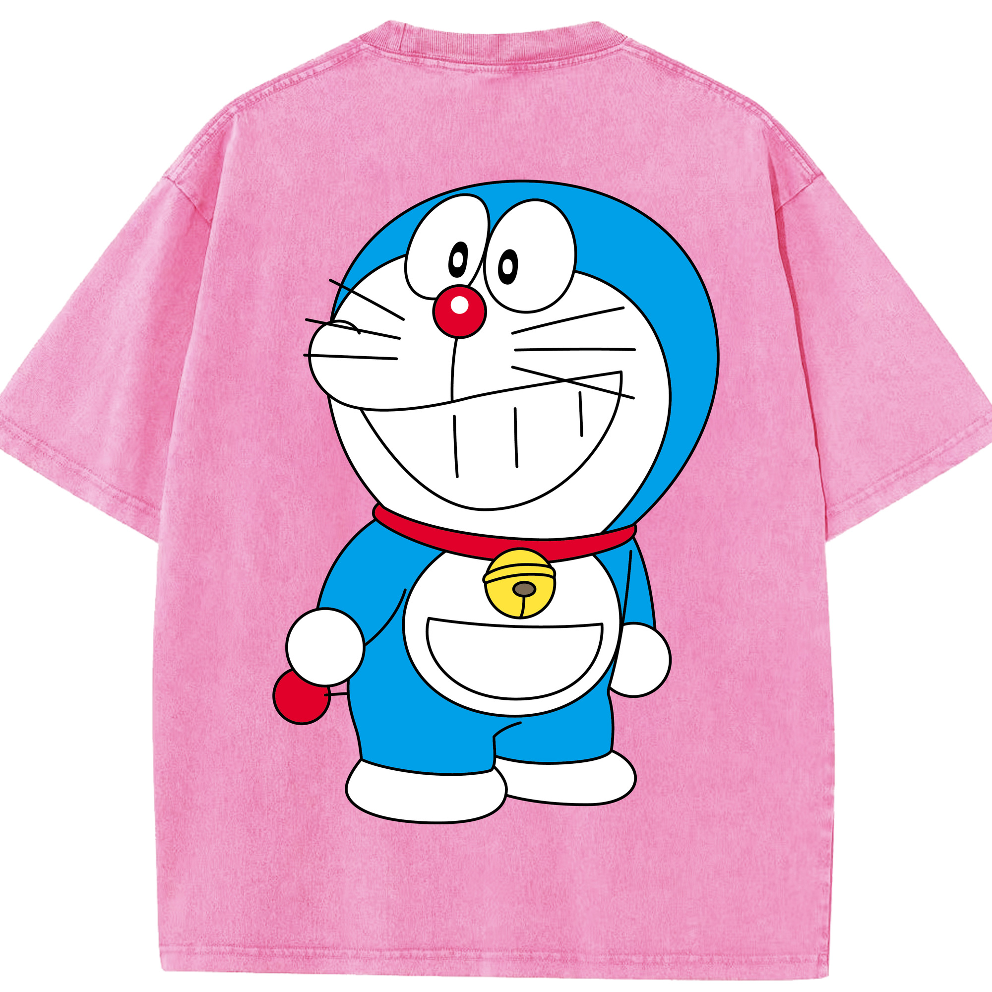 （画像用） ドラえもん Doraemon 綿100% ヴィンテージ風 半袖Tシャツ（背面プリント）